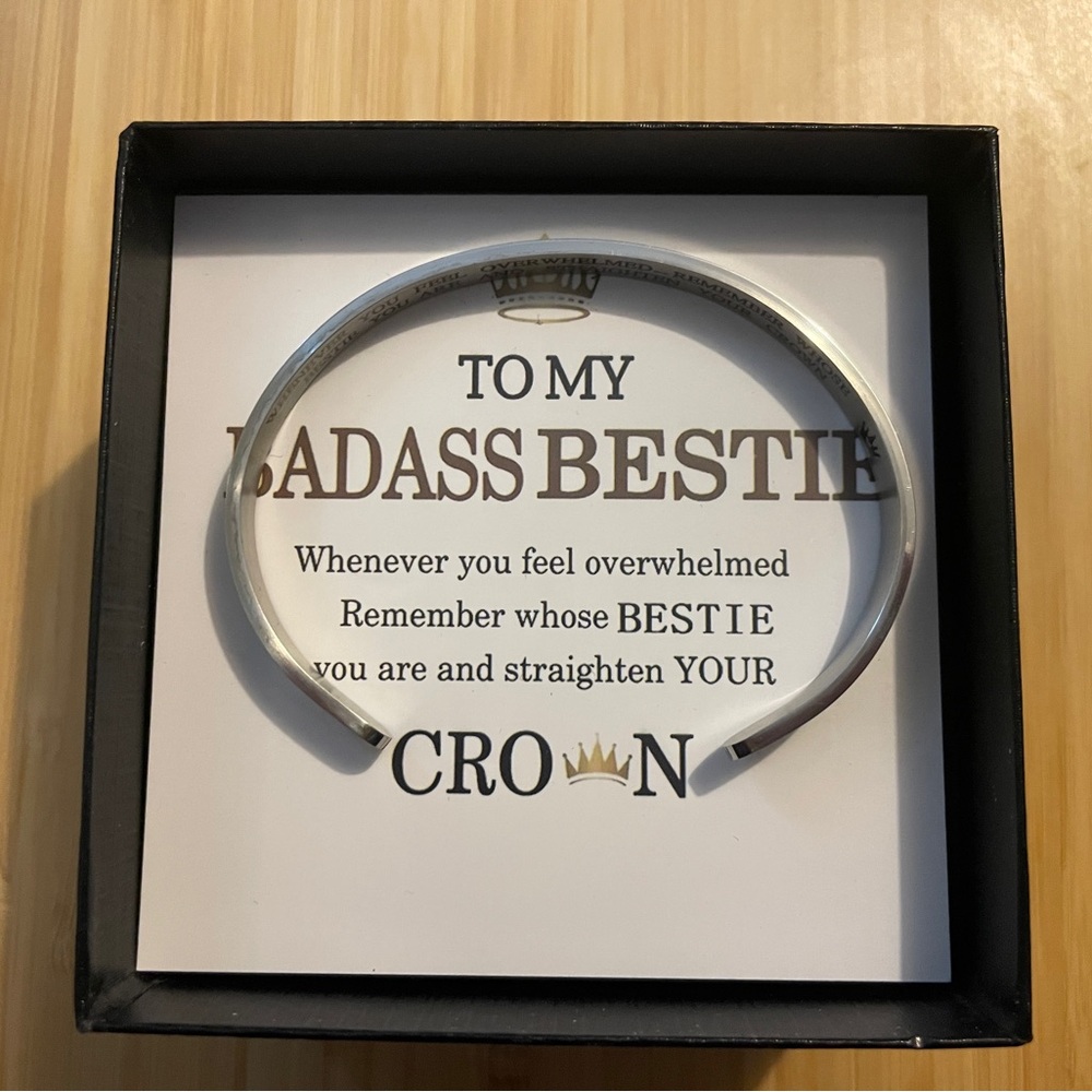 Brad New Never Worn BADA;$ BESTIE Etched Cuff Bracelet